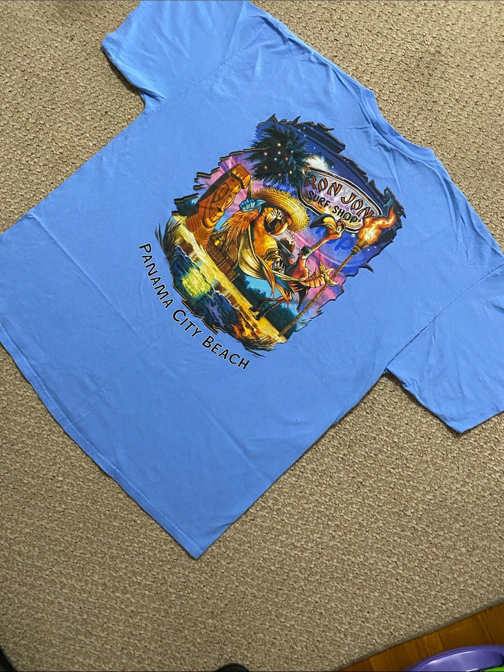 Ron Jon surf shop Mens size XXL Light Blue Short Sleeve Tee Panama City beach - Picture 10 of 16